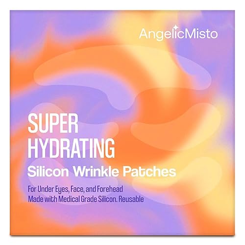 AngelicMisto Parches de silicona reutilizables para arrugas debajo de los ojos, la cara y la frente