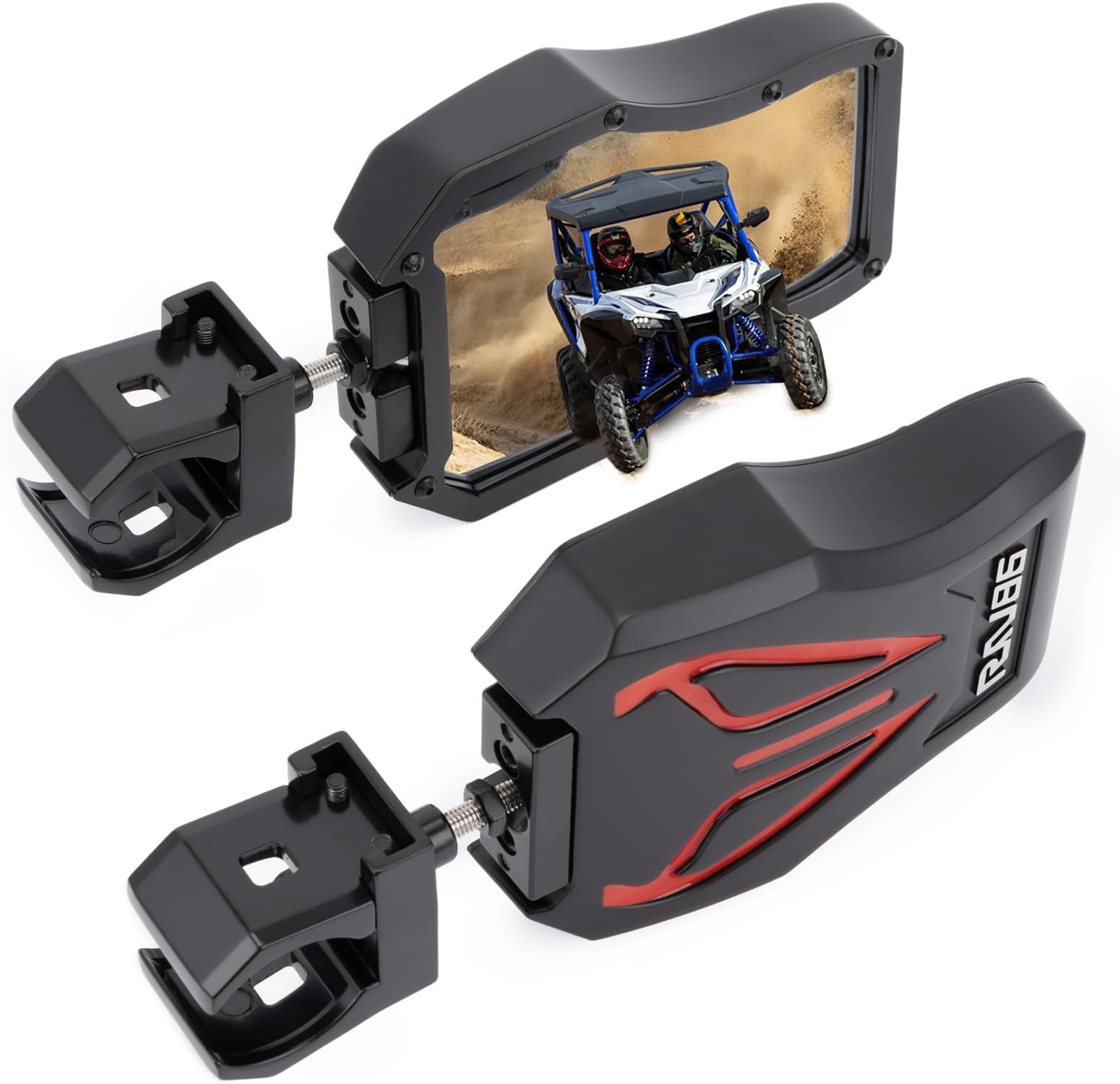 Polaris RZR Side Mirrors Grab Handles Kit UTV Roll Bar Mirror & Grab Handle Kit - Fits Polaris RZR, Honda Pioneer, Yamaha, Kawasaki, Can-Am Polaris Razor Mirrors - Foto 7