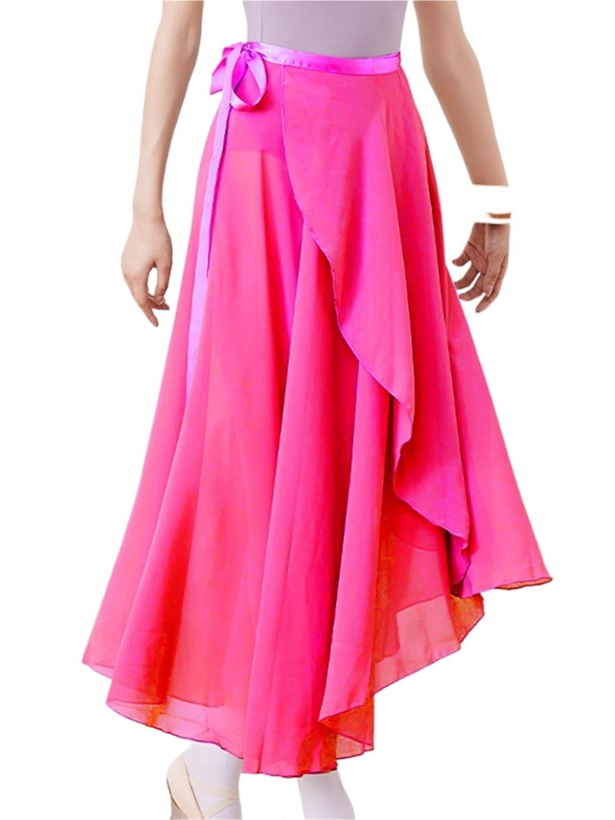 Falda de Ballet for Adultos, una Pieza, con Encaje, for práctica Gasa, Delantal Baile, Larga, for Profesora, for Mujer