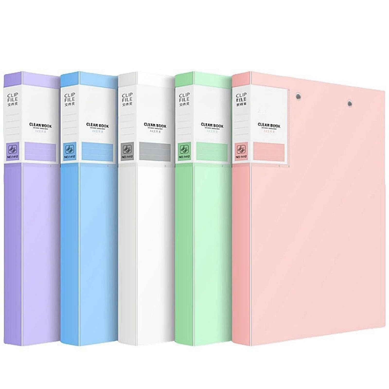 pochette Classeur A4 Sans Anneaux Avec Pinces À Ressort, 5 Pièces, Organiseur De Documents For Fournitures Scolaires Et De Bureau, Sécuriser Les Lettres