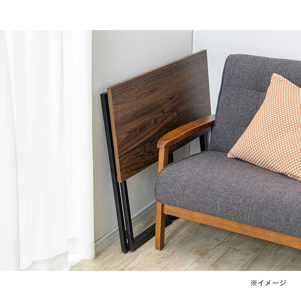 Amazon | カインズ(CAINZ) 折りたたみワークデスク ブラウン 幅80cm