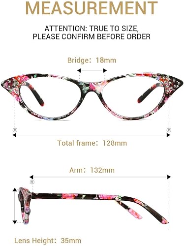 Miniatura 2 de Paquete de 3 lentes de lectura con bisagras de resorte estilo ojo de gato para mujeres y damas, a la moda, elegantes (negro)+1.0