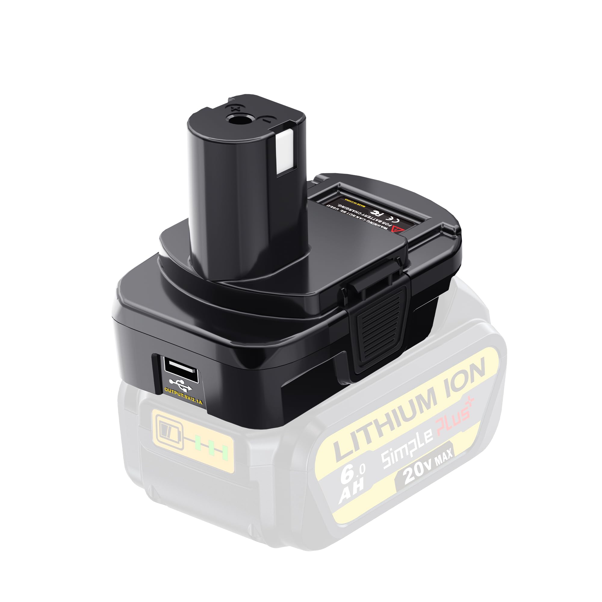 Replace for Dewalt to Ryobi 18V Battery&for Milwaukee to Ryobi 18V Battery, Convert Dewalt 20V or Milwaukee 18V Battery to...