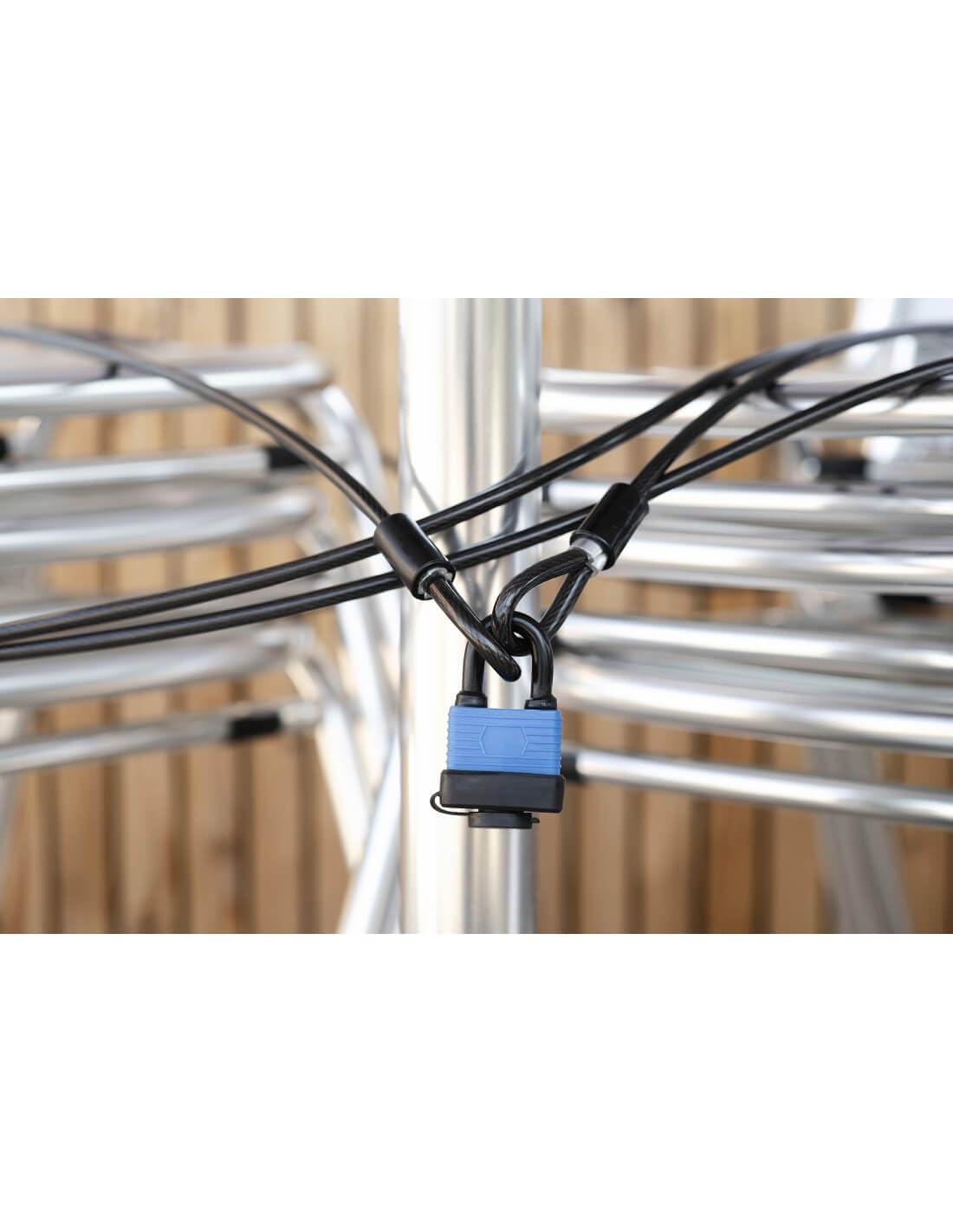 Cavo antifurto Twisty, bicicletta, casette da giardino, Ã˜ 8, 12,00m, guaina in PVC acciaio - THIRARD