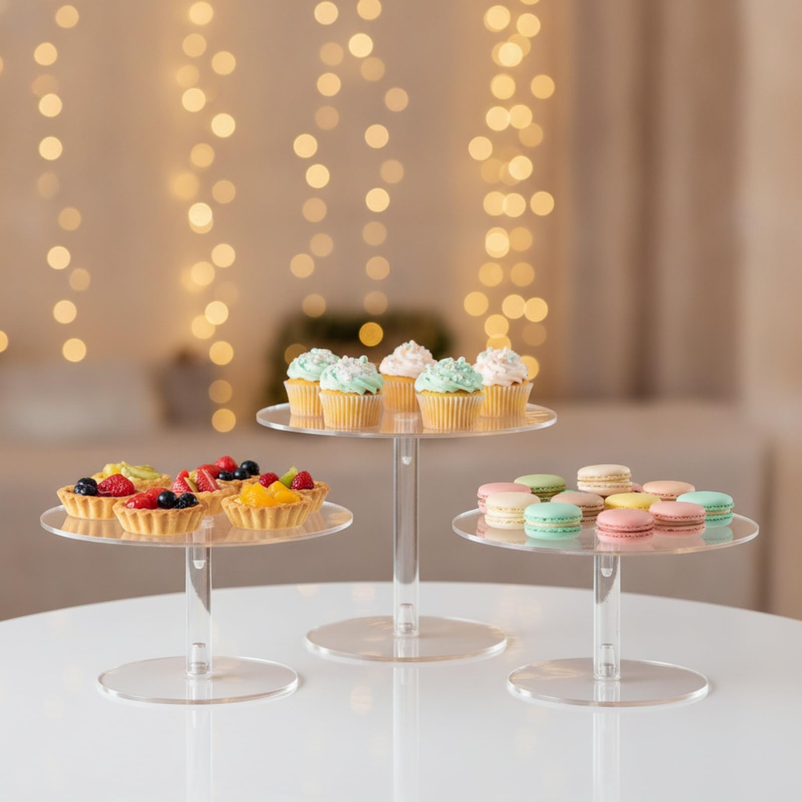 Présentoir Rond en Acrylique Stable, Ensemble -Pièces