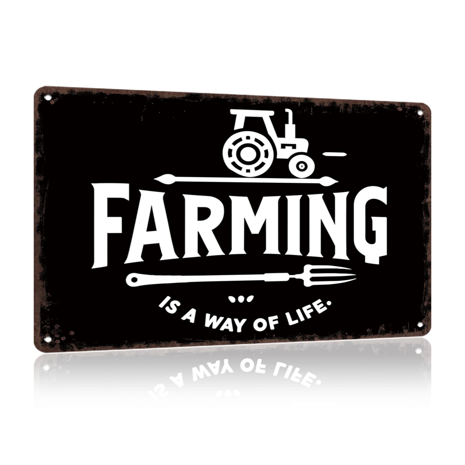 Kwqdozf As Pic Vintage Metal Sign Farming Is A Way Of Life Tin Signs For Man Cave, Garage,