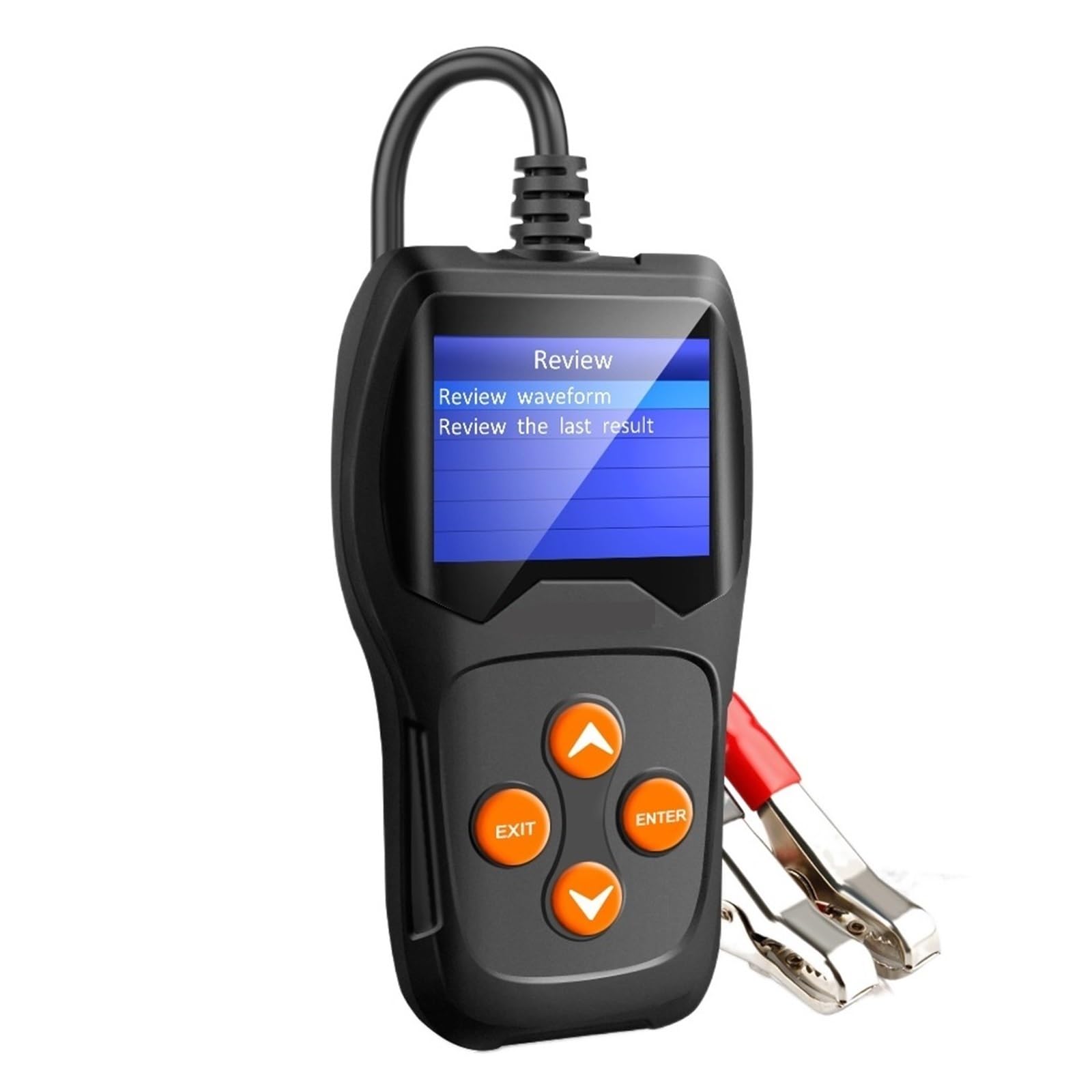 Tester Akumulatora Samochodowego 12V Analizator 100 Do 2000CCA Test Baterii Zdrowie/usterki Cyfrowy Kolorowy Ekran Automatyczna Diagnostyka Szybkie Dokładne Wykrywanie
