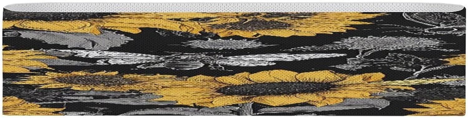 Non-Slip High Resistance Yoga Bands for Stretching, Extra Wide Exercise Bands for Women/Men, Sunflower Yoga Straps, Physical Therapy Stretch Straps for Home Gym, Pilates & Rehab