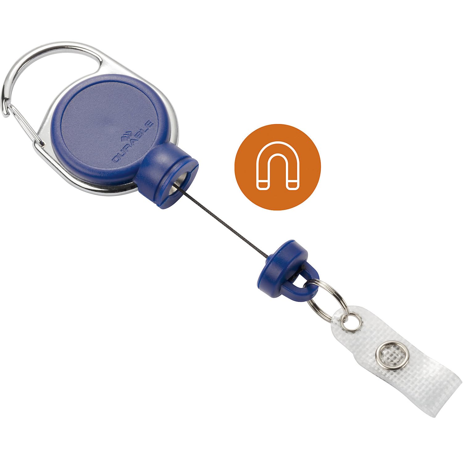 DURABLE | Ausweishalter JOJO EXTRA STRONG | mit Druckknopf-Schlaufe | VE 10 Stk | dunkelBlau