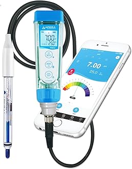 Apera Instruments PH60Z-HT Smart Handheld pH Meter Tester Kit with LabSen 865 pH/Temp. Electrode for Lab-Grade pH Measurement in High Temperature and/or Corrosive Water Solutions
