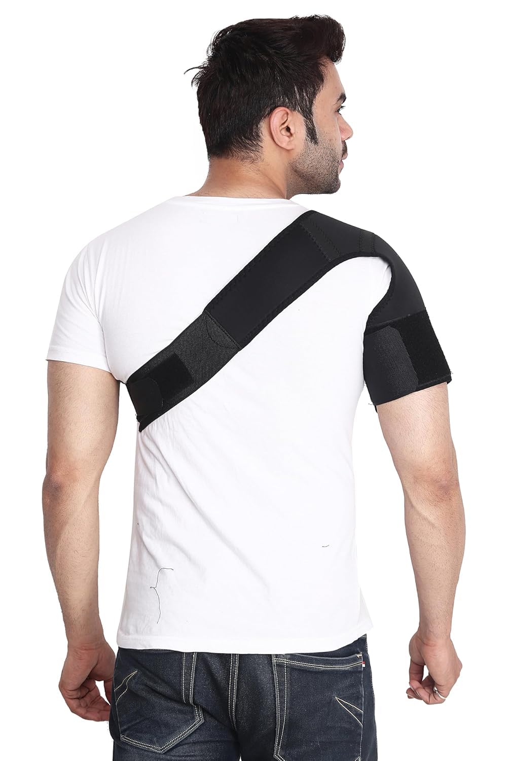 VINIGO Unisex Shoulder Support Wrap Left/Right With Adjustable Stretch Strap Wrap Belt For Rotator Cuff, Arthritis, Dislocated AC Joint, Labrum Tear, Shoulder Pain - Universal - Image 2 thumbnail