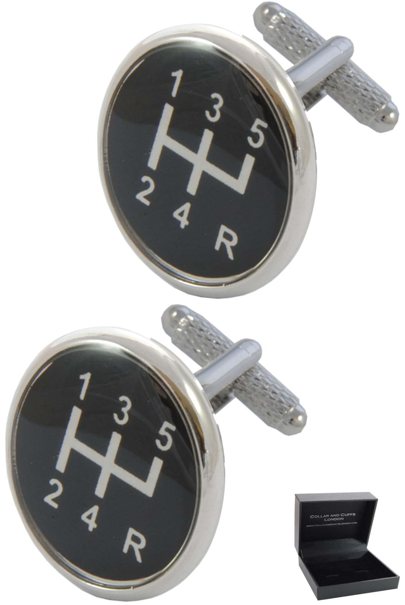 Cufflinks for Men + Presentation Box - Cars and Motorbikes - Novelty Metal Designer Fun Cufflinks - Solid Brass Metal - Automotive - One Pair