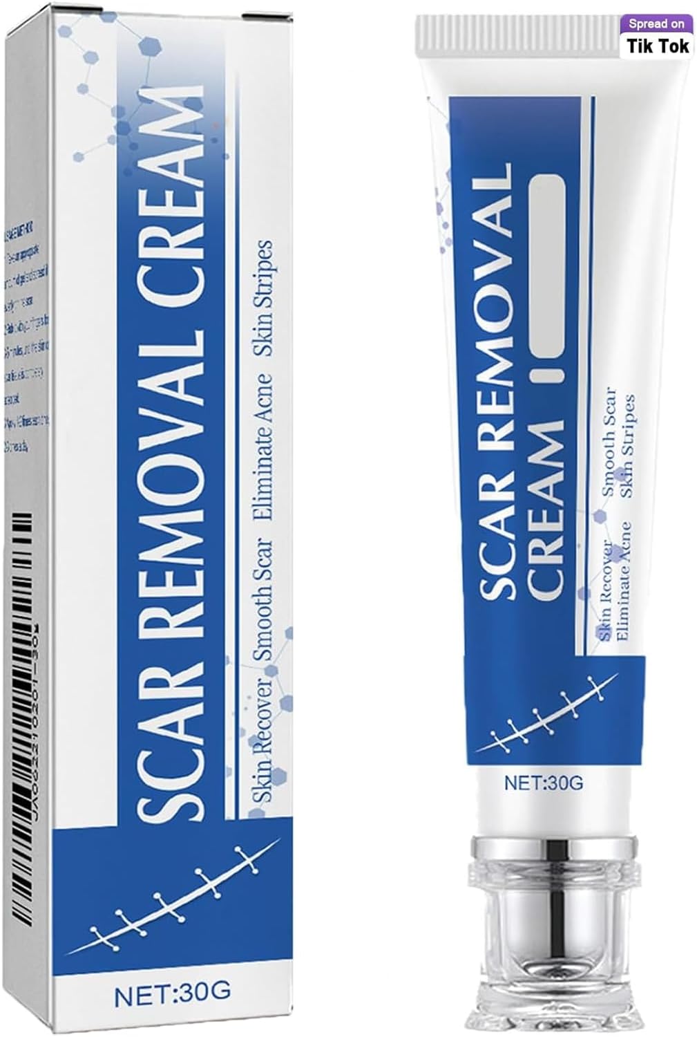 - Scar Cream,Scar Removal Cream,Silicone Scar Gel,Scar Silicone Gel,Scar Gel,Scar Cream for Surgical Scars, Stretch Marks and Keloid Bump (1pcs)