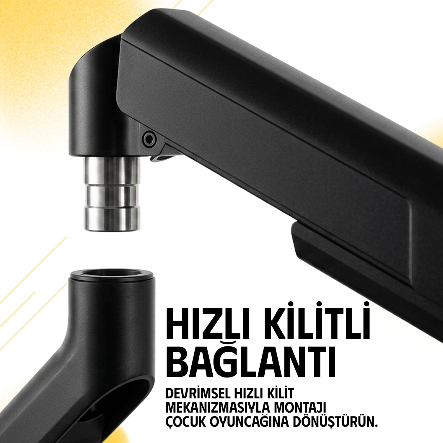 Ergoflex EF X10 Siyah 22-40inch Uyumlu Amortisörlü 2-12 kg Monitör