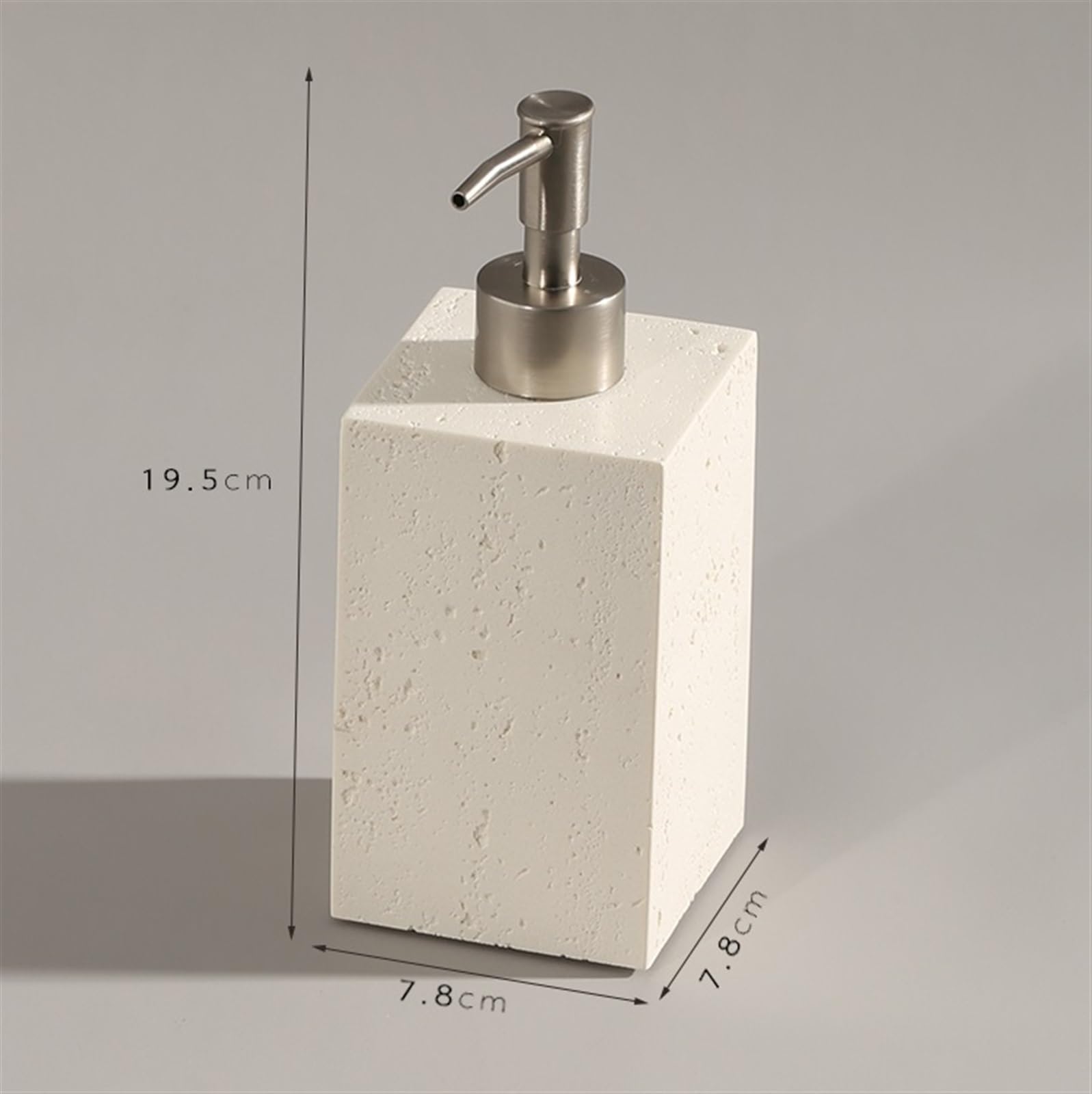 Dispenser Sapone Dispenser di sapone in arenaria naturale, dispenser di sapone for bagno, dispenser di sapone liquido for cucina con pompa in acciaio inossidabile argentato Dosatore Sapone Liquido(420