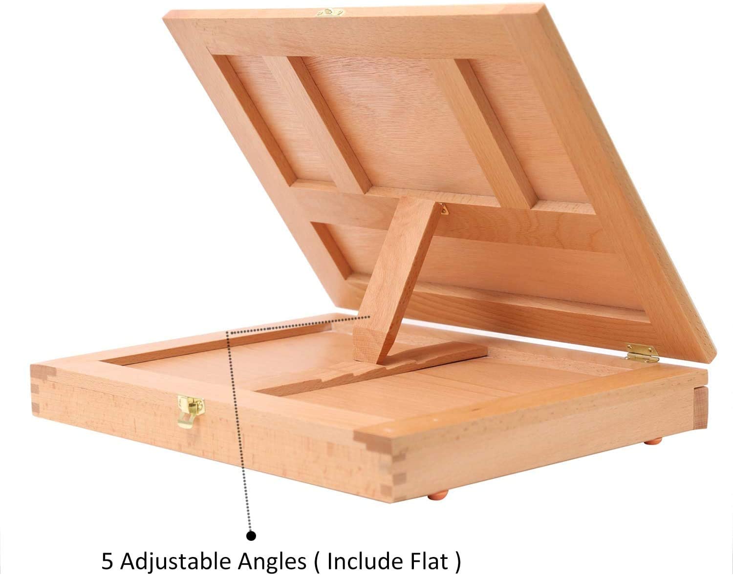 MEEDEN Table Sketch Box Easel Portable Solid Beech Tabletop Wood Easel