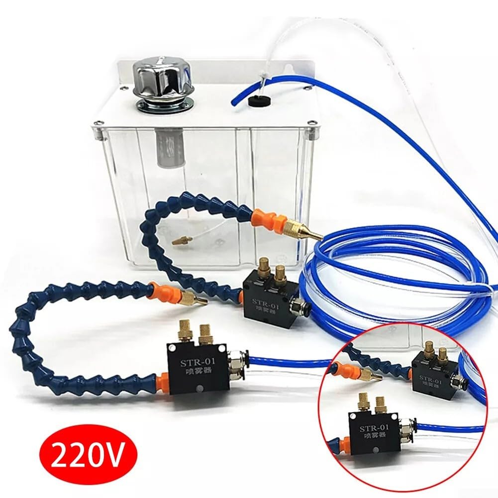 Sistema de pulverización de lubricación, sistema de pulverización de lubricación de refrigerante atomizado, máquina de pulverización de enfriamiento de grabado de corte de metal con tubo de aire