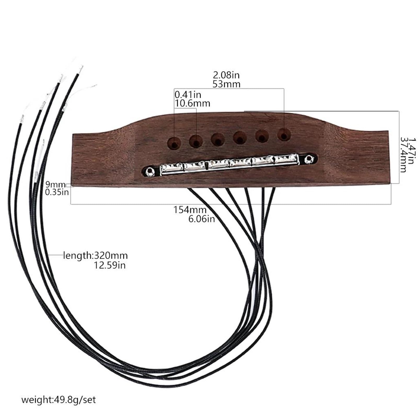 Pickup Chitarra Acustica Principianti Pickup piezoelettrico per chitarra acustica a sei corde Suono chiaro ed equilibrato