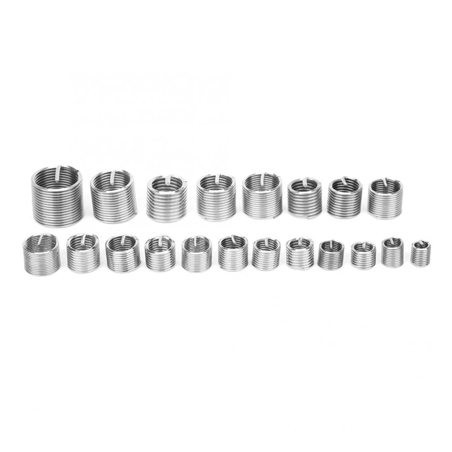 120Pcs Wire Screw Sleeve Thread Insert Set M6/M7/M8/M9/M10/M11/M12/M14/M16/M18 Stainless Steel Metric Thread Repair Insert Kit Nicely
