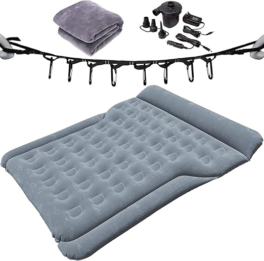 PAVONI Car Inflatable Air Camping Mattress Pad with Electric Mattress