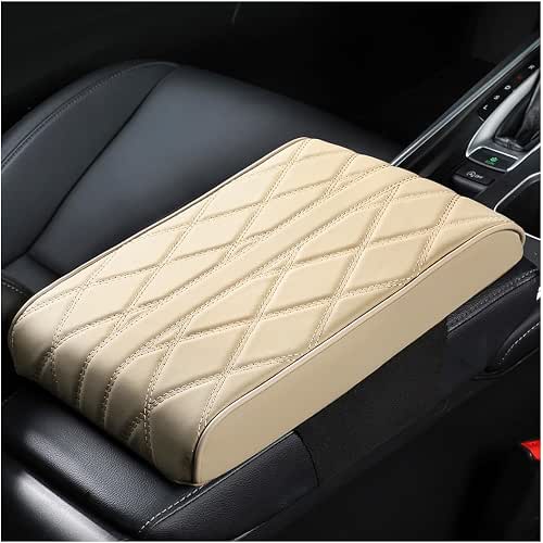 Mandark Car Center Console Cover, Soft Leather Memory Foam Automotive