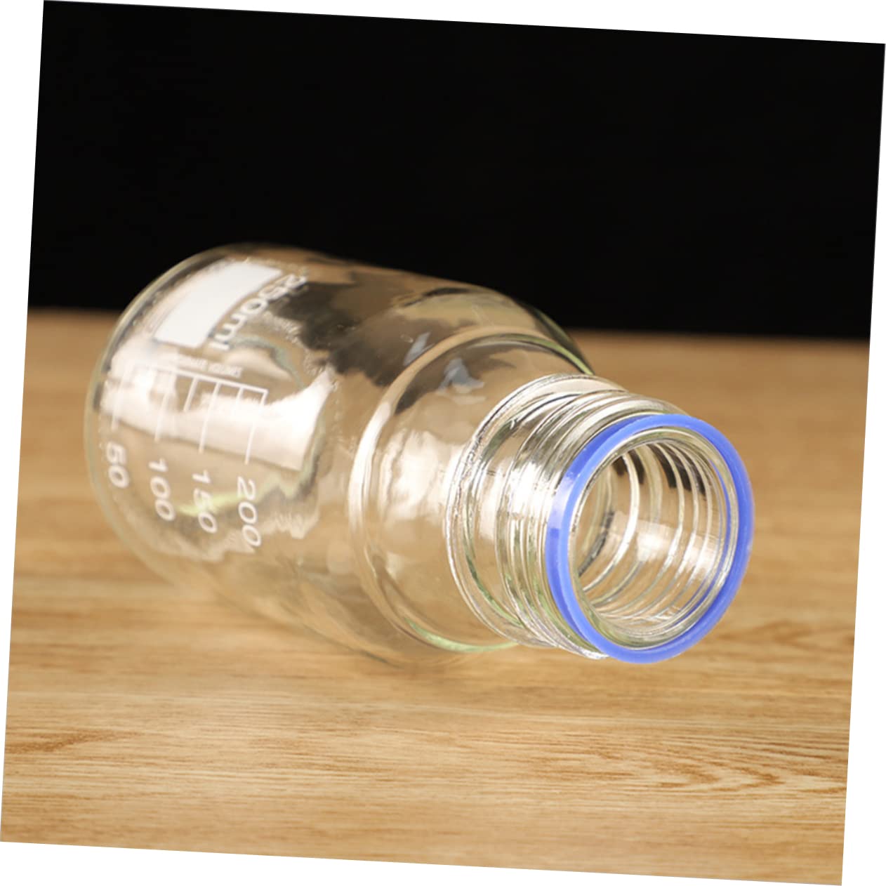 Anneome 3 Stück Glasreagenzflaschen 250ml, Blaue Weithals Flasche