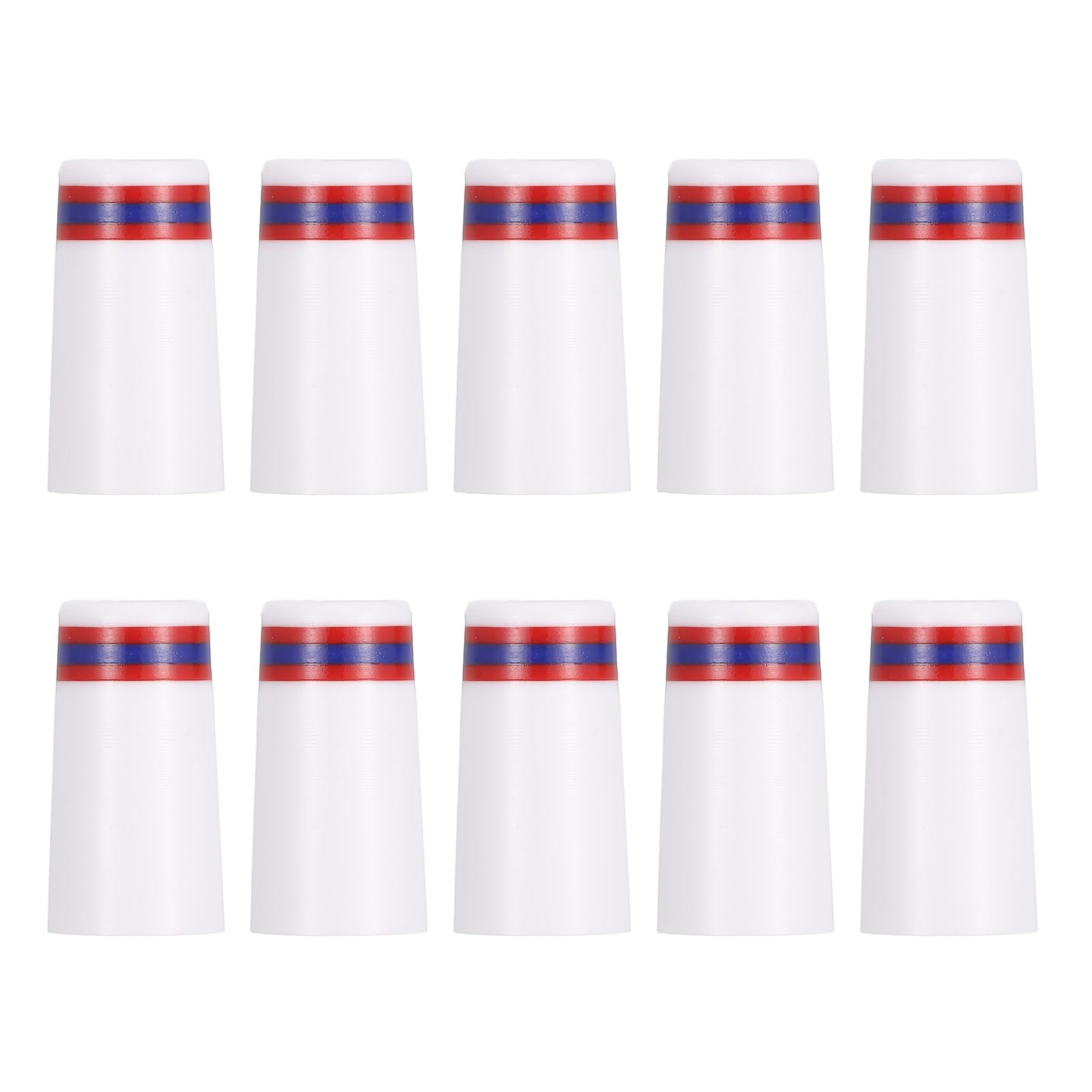 YELARXI Golf Plastic Ferrules, Golf Club Ferrules Fits 0.355In Tapered Steel Shafts Plastic Golfing Accessories 10Pack & White/Red/Blue-Fitting for (Golfing Club Repair/Replacement)