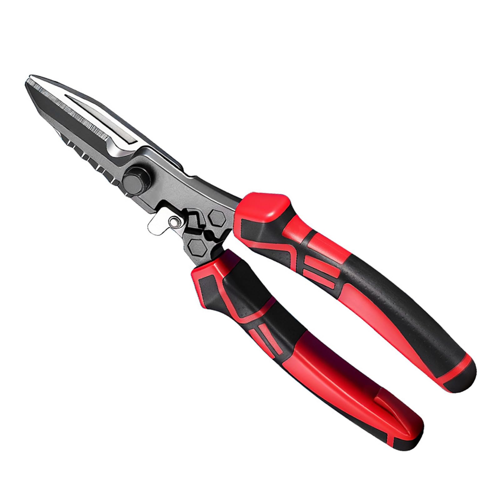 Shntig Tin Shears Duty Wire Cutting Pliers Scissors Tool Built In Crimper And Spanner For Electricians Metal Sheet Fastening Tasks Strong Cable Cutter