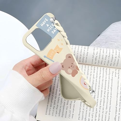 Miniatura 3 de Yoedge Funda de pulsera de cadena para Samsung Galaxy A13 (5G) (6.5 pulgadas), silicona blanca envejecida, suave, antiarañazos, a prueba de golpes,