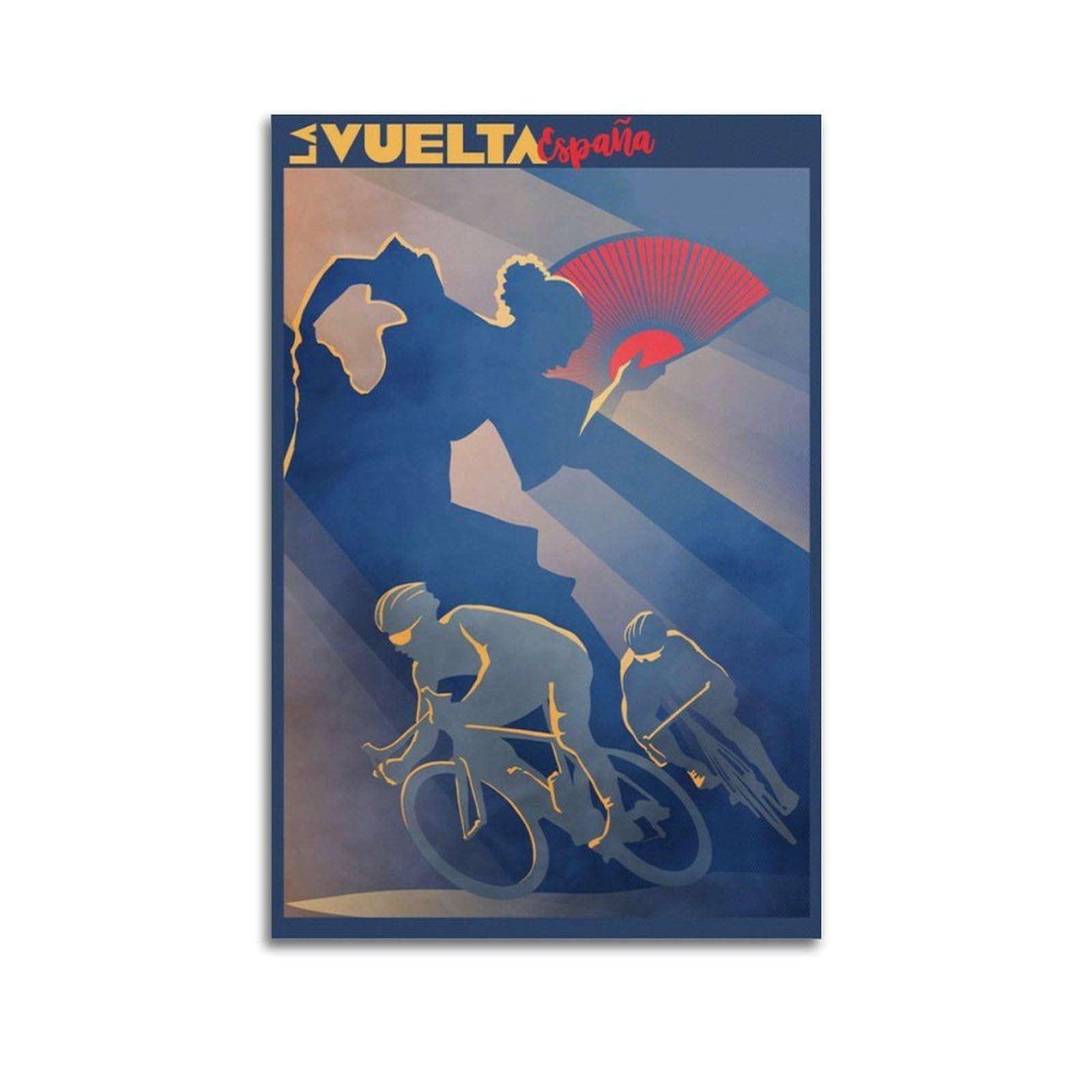WIZIGM Vintage Sport Poster - Vuelta España Bike Race Poster Modern Wall Art Canvas Aesthetic Decoration Painting 12x18inch(30x45cm) Unframe-style