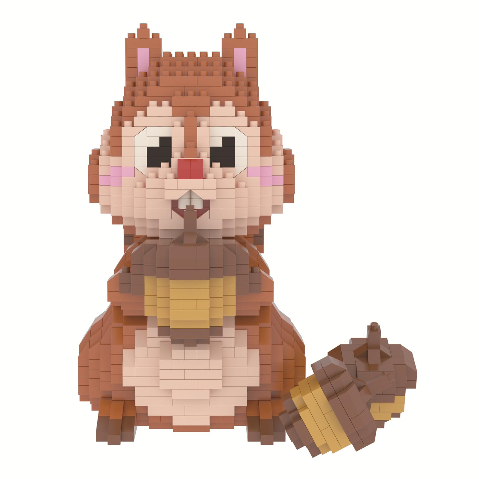 Larcele Micro Building Blocks Animal Set, DIY Mini 3D Building Toy Bricks Kit,1449 Pieces KLJM-07 (Squirrel) - Image 4
