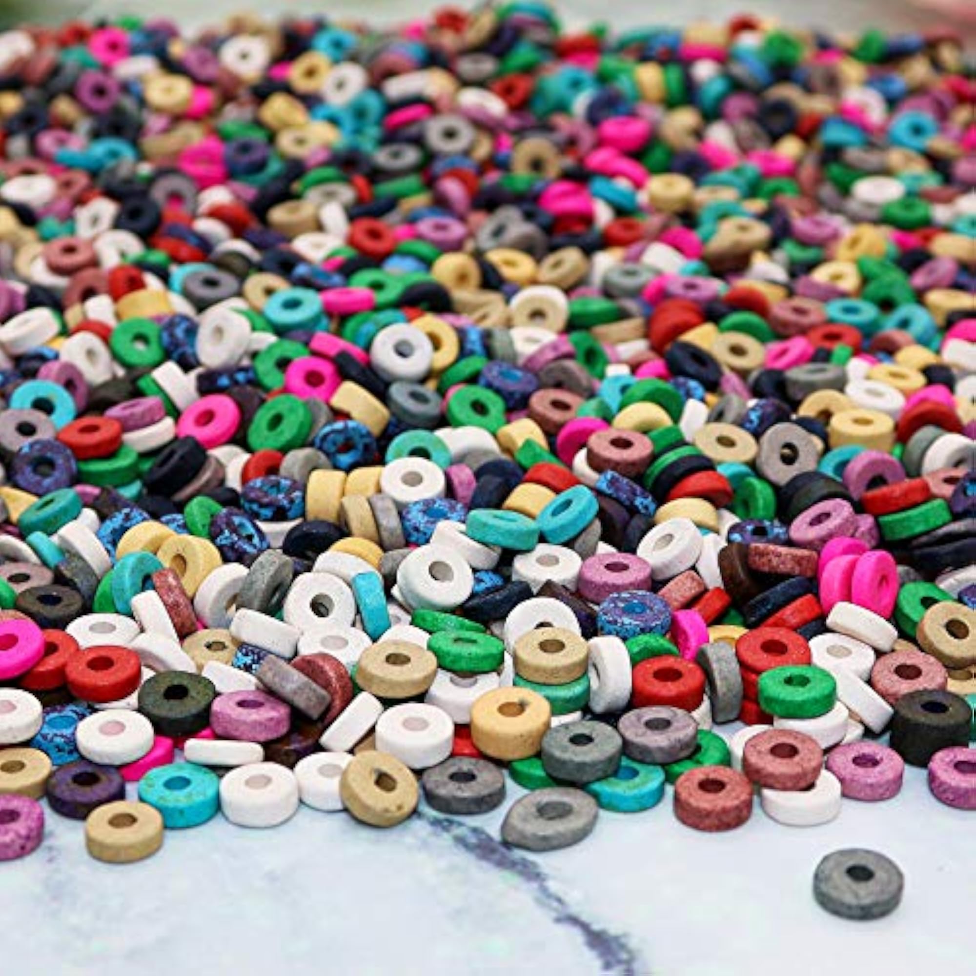 2500 Heishi Clay Beads for Jewellery Making