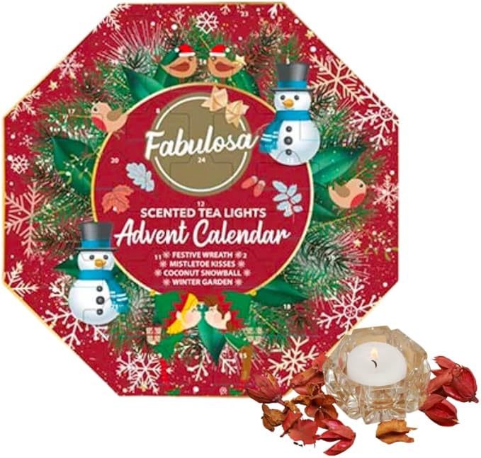 Candle Advent Calendar 2022 Christmas Tea Lights Scented Candles Advent