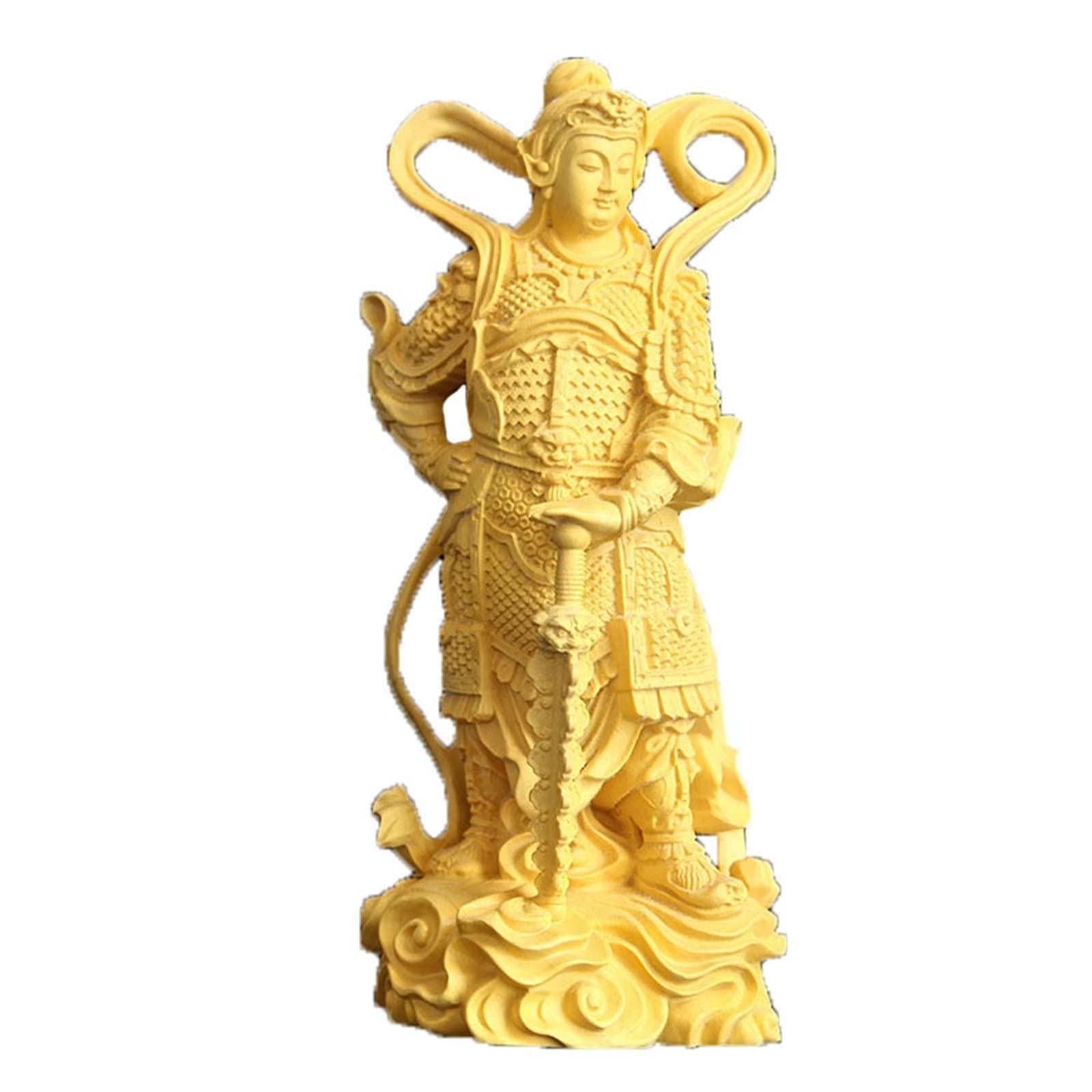 Amazon.com: xiledu Feng Shui Decor Wei Tuo Statue,Solid Wood