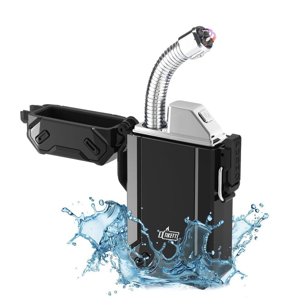 Camp Lighter with Dual Arc,Waterproof Windproof Lighter with Retractable Flexible Long Neck USB Rechargeable Lighter for Candle，Grill,and Outdoor-picture-30