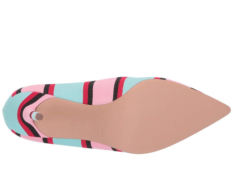 

J.Crew 85 mm Elsie Pump in Stripe (Pink/Blue/Red) Women's Shoes