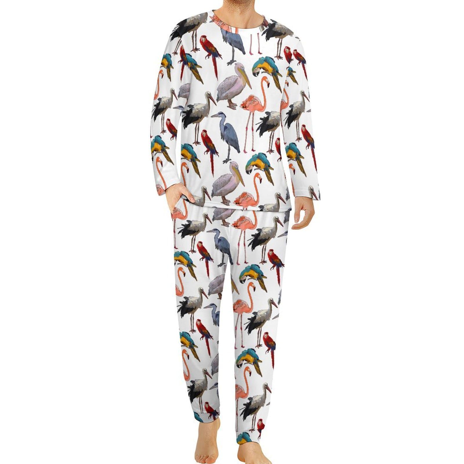 Amazon.co.jp: メンズ パジャマ 各種類 鳥 フラミンゴ ペリカン