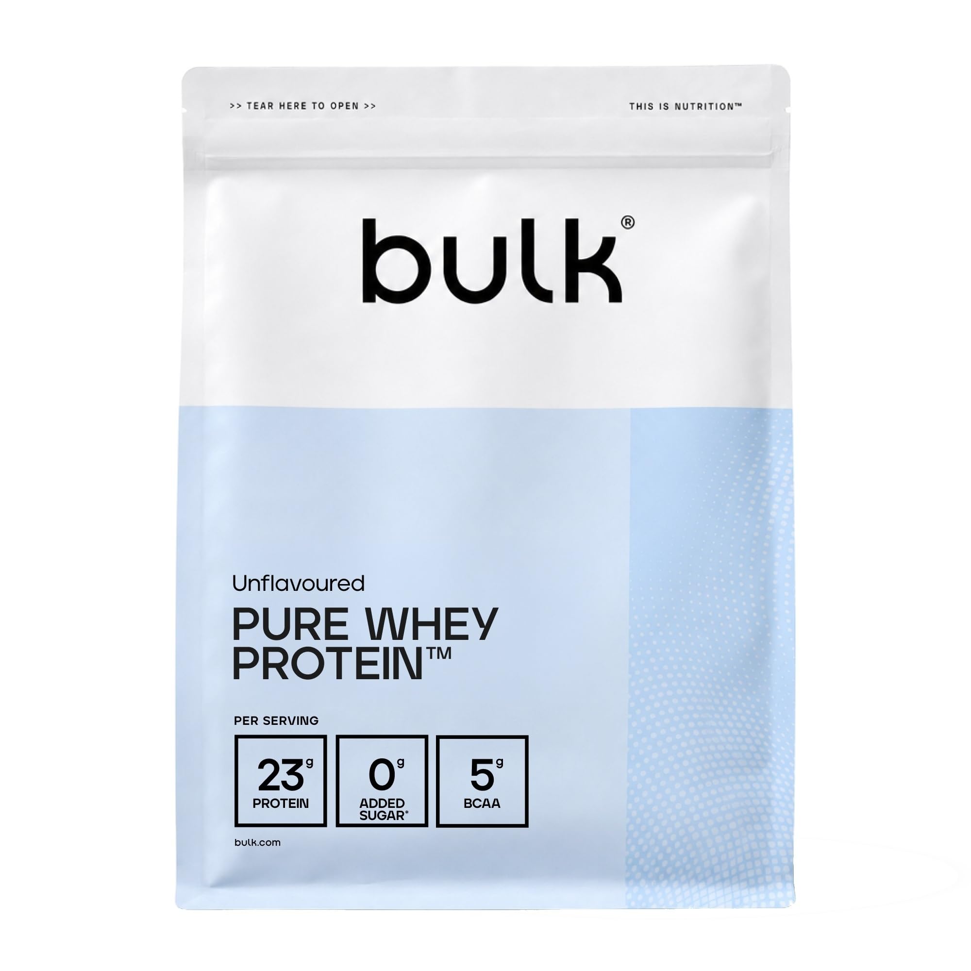 Bulk Pure Whey Protein Powder, Unflavoured, 2.5kg