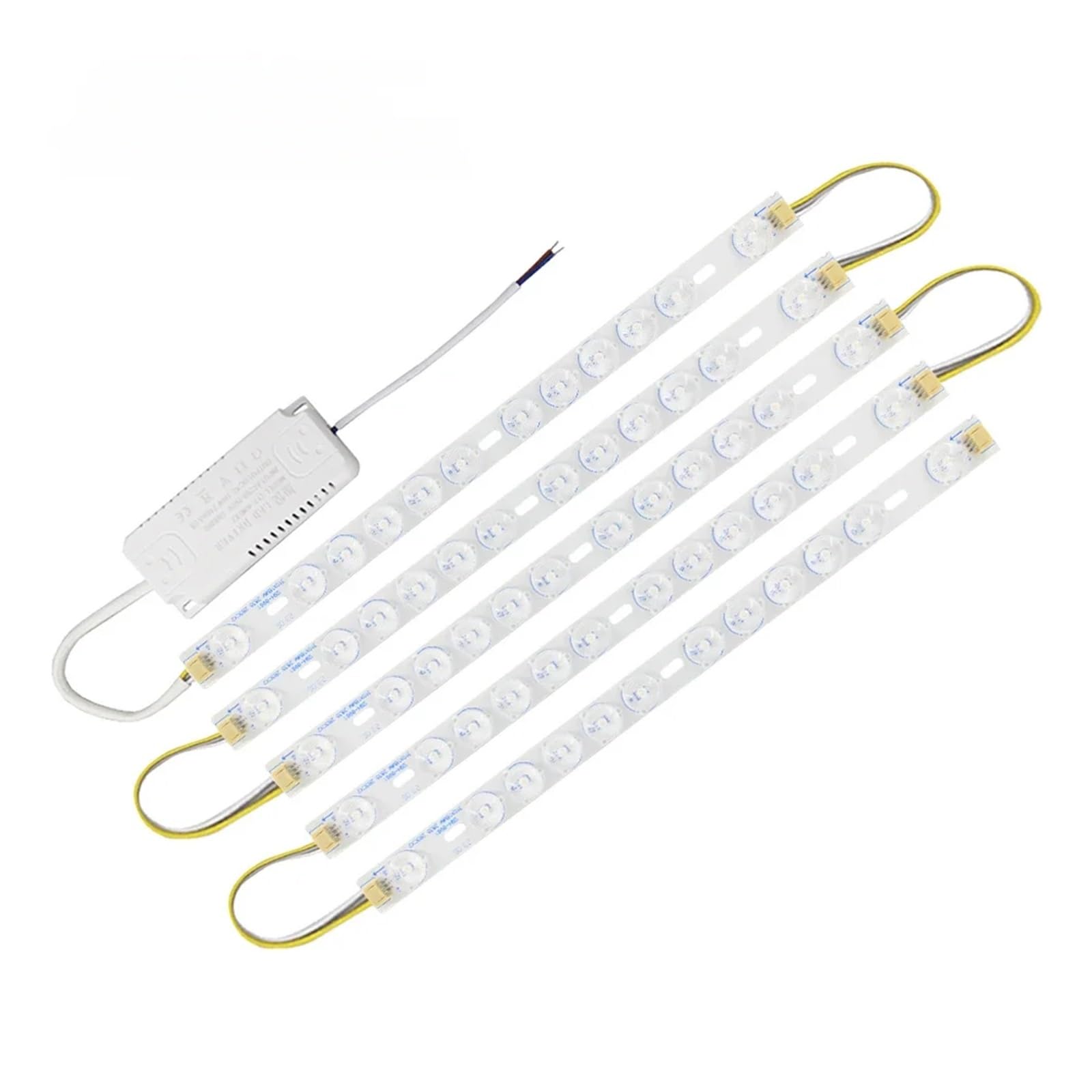 Led-deckenleuchte Modul 220V Ersatz Led Licht Bar Modul Lampe Bord 22/31/41/52cm Streifen Lichtquelle for Wohnzimmer Lampe(52cm 4psc 48w,Tricolor Light)