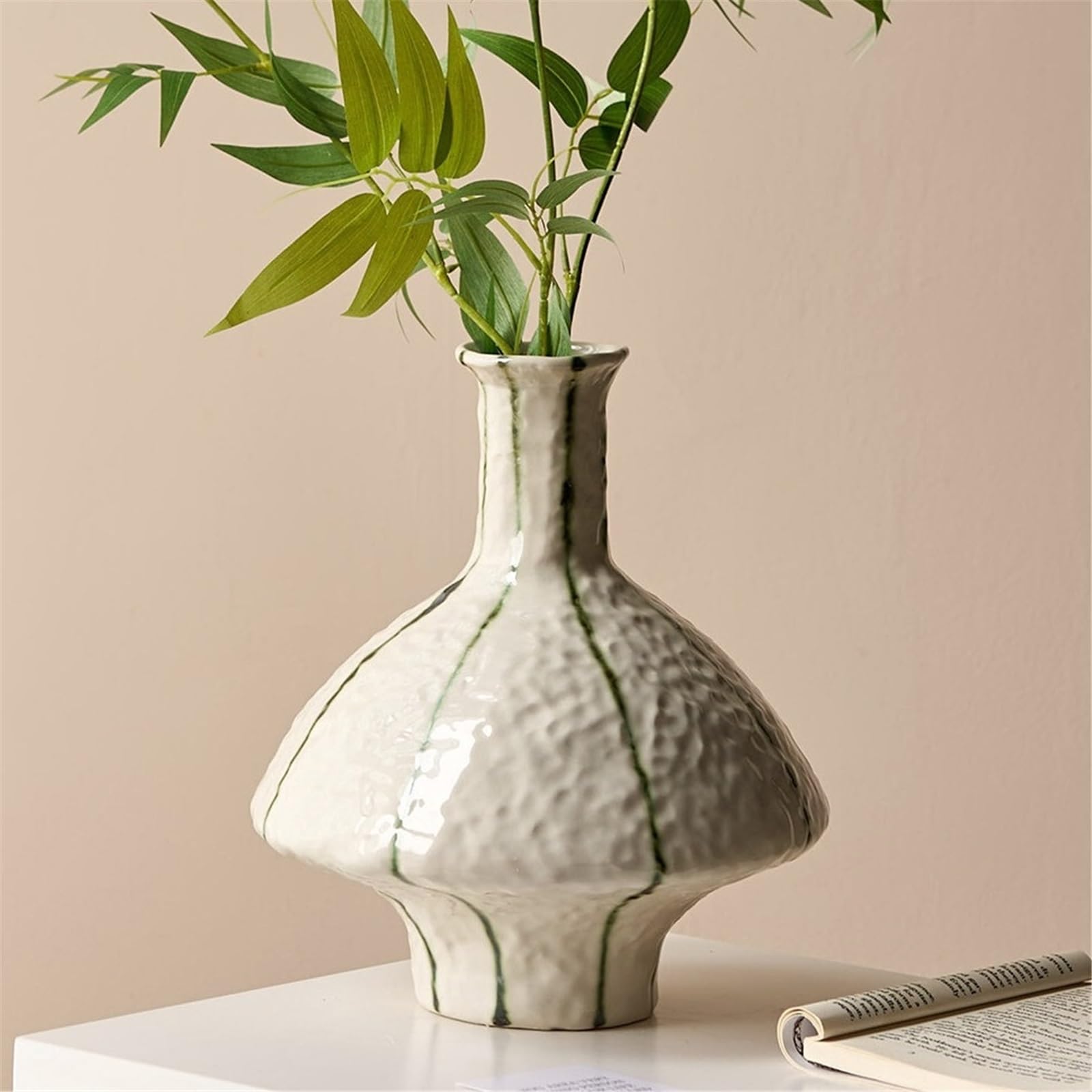 Wazon Salon w stylu vintage, ręcznie robiony wazon ceramiczny