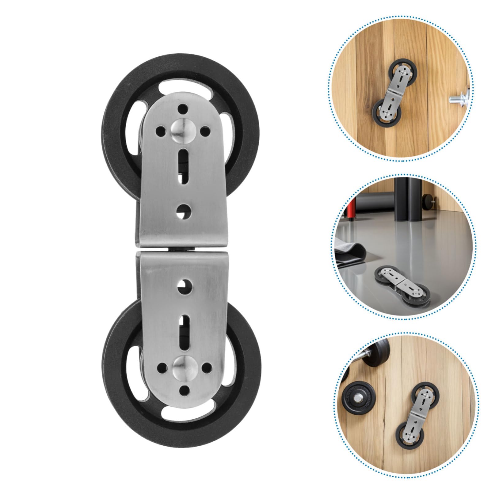 Mikinona 2 Stück Doppelrollen Fitnessgerät aus Edelstahl und Kunststoff mit 8-förmigem Doppelrollensystem Geräuscharme Umlenkrolle für Heimfitness Seilzugsystem und Krafttraining