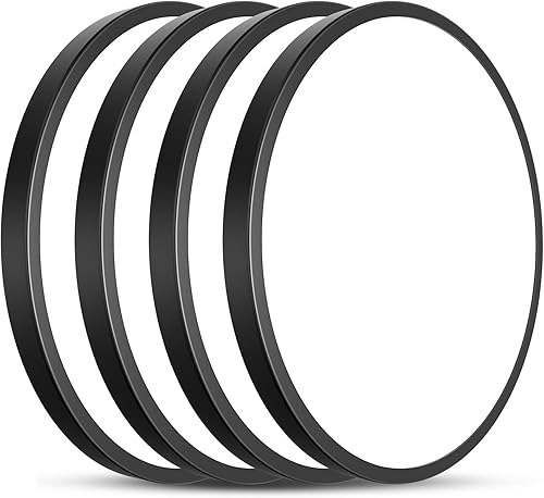 Miniatura 1 de slochi Paquete de 4 lámparas de techo LED negras de 12 pulgadas, 28 W, 5000 K, luces de techo ultrafinas de 3200 lúmenes, luz diurna blanca