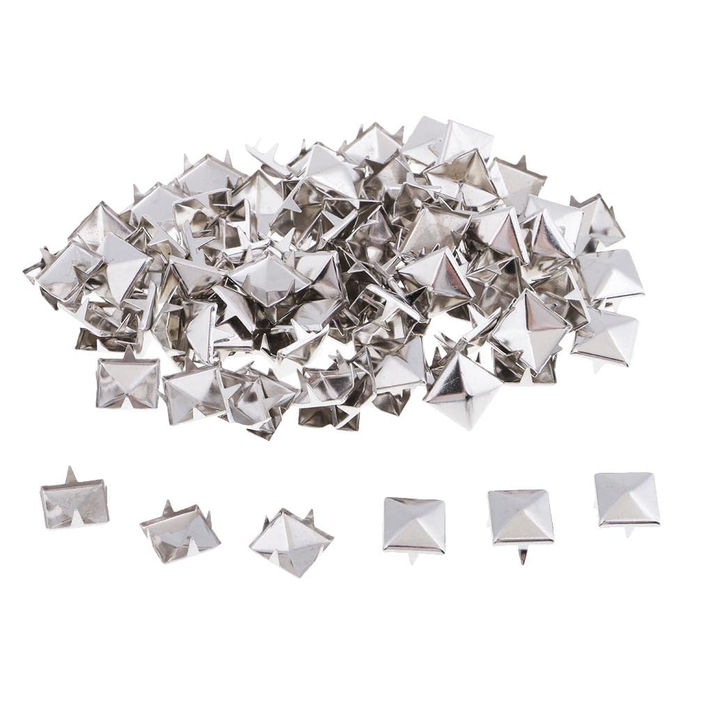 CALANDIS 100Pcs Square Pyramid Spike Rivet Studs Spots Leather Craft 8Mm Silver | Studs, Rivets & Tacks | Leathercraft Accessories | Leathercrafts | Crafts-picture-23