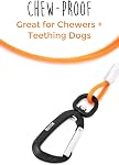 Mighty Paw Dog Leash - Anti Biting Dog Leash - Chew Proof Metal Cable - Ideal for Large Dogs and Teething Puppies - Braided Cord with Padded Handle - Six Foot Dog Leash - Dog Leash Cord - (Orange)