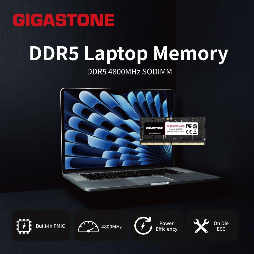 Amazon.co.jp: 【高性能 メモリ DDR5】GIGASTONE 32GBx2枚 (64GB Kit