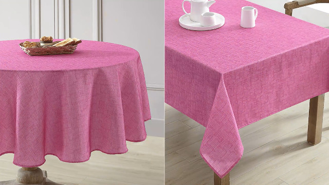 Amazon.com: Laura Ashley Decorative Tablecloth, Wrinkle and Stain