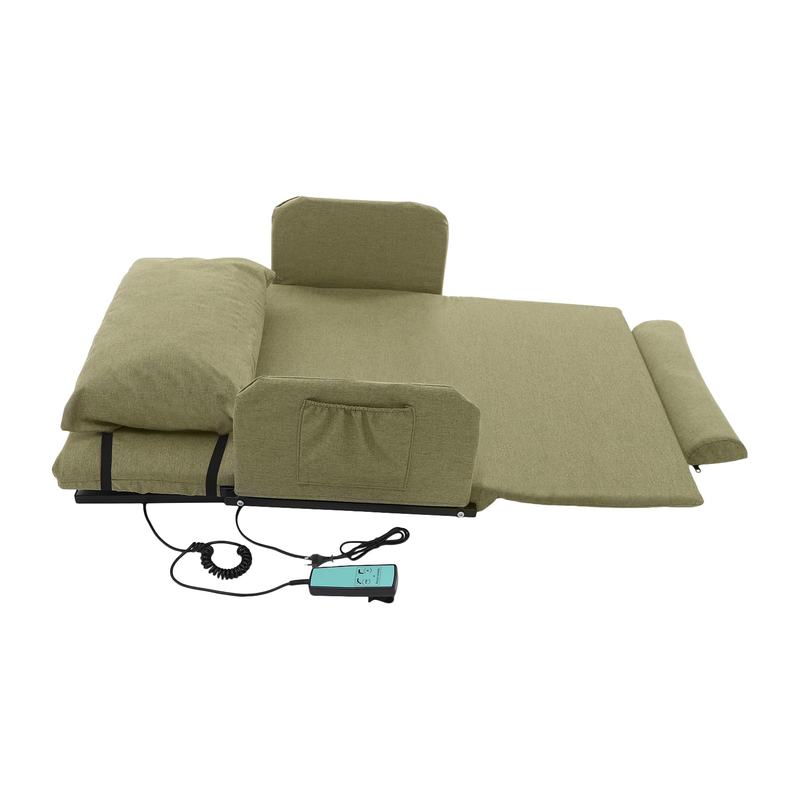 Respaldo eléctrico ajustable de 50 W, respaldo eléctrico con almohadilla para los pies, ángulo ajustable de 2 a 80°, para cama de matrimonio, alfombrillas de tatami