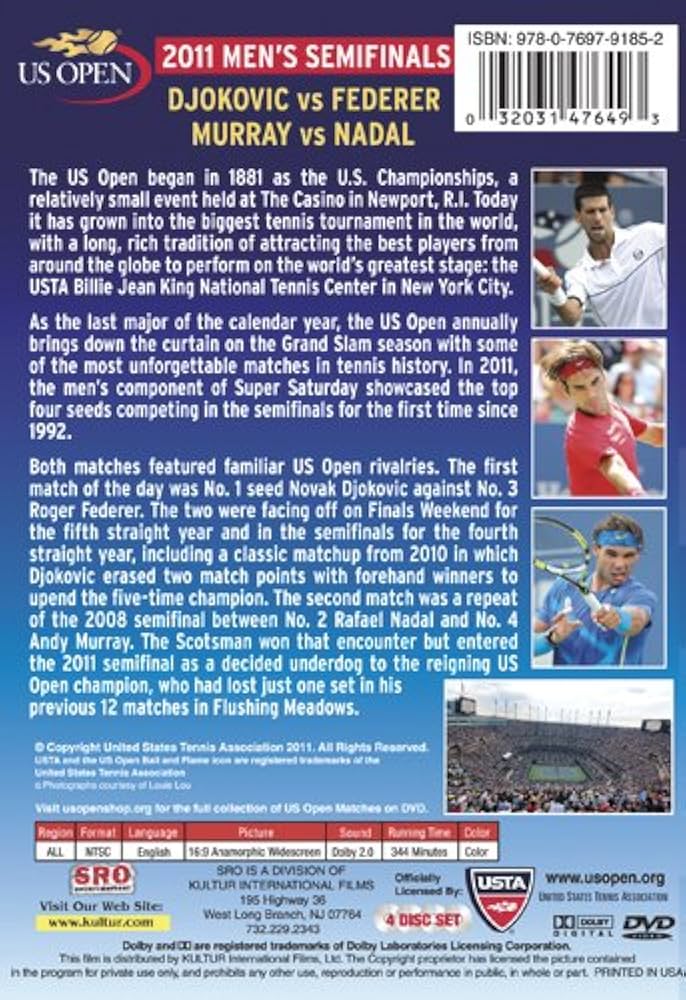 DVD 2011 US OPEN テニス　ジョコビッチVSナダル DVD 2011 US OPEN テニス ジョコビッチVSナダル DVD 2011 US