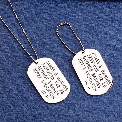James Bucky Barnes Military Dog Tags Necklace Cosplay Costume Prop4