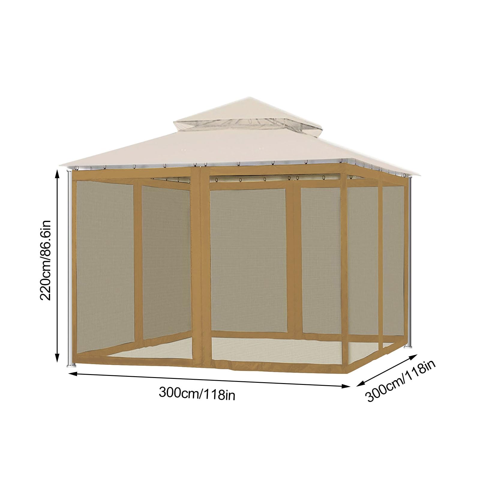 CDQL Moustiquaire pour Tente D'auvent Extérieur, Durable, Murs D'écran de Style Rideau à Faire Soi-même pour Tonnelle de Patio, Installation Facile, Fermeture à Glissière, éloigner